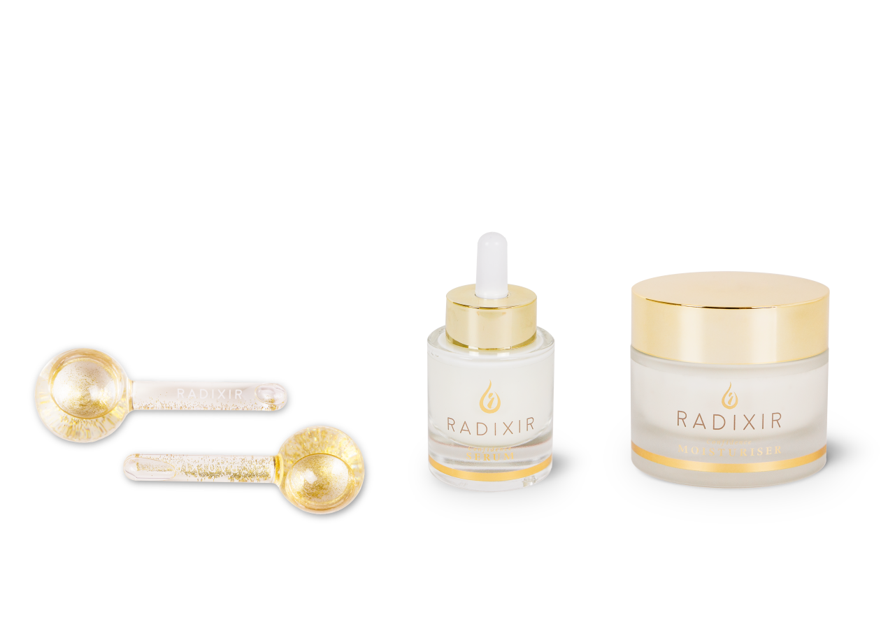 Radixirbeauty bundle ice globes, confidence serum and moisturiser
