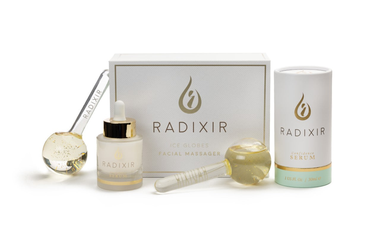Radixirbeauty bundle ice globes, confidence serum and moisturiser